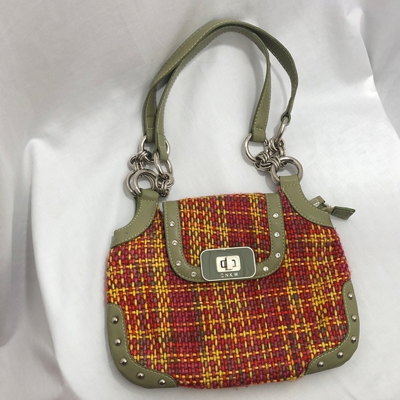 Handbags - Stylish Red and Green Handbag